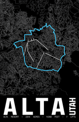 Alta Resort Map Poster – Utah