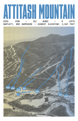 Attitash Mountain Resort Poster