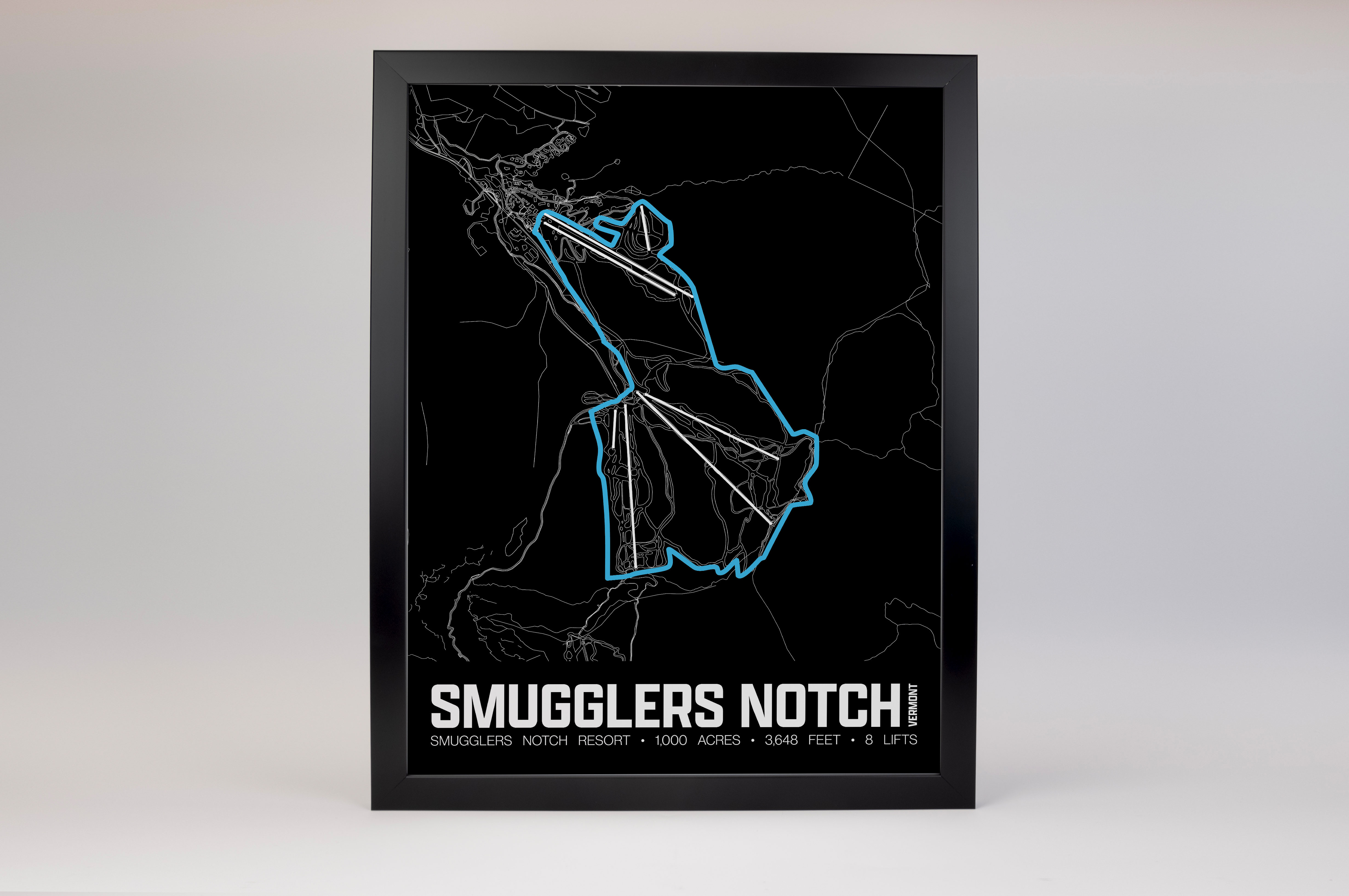 Smugglers Notch Resort Map Poster – Vermont