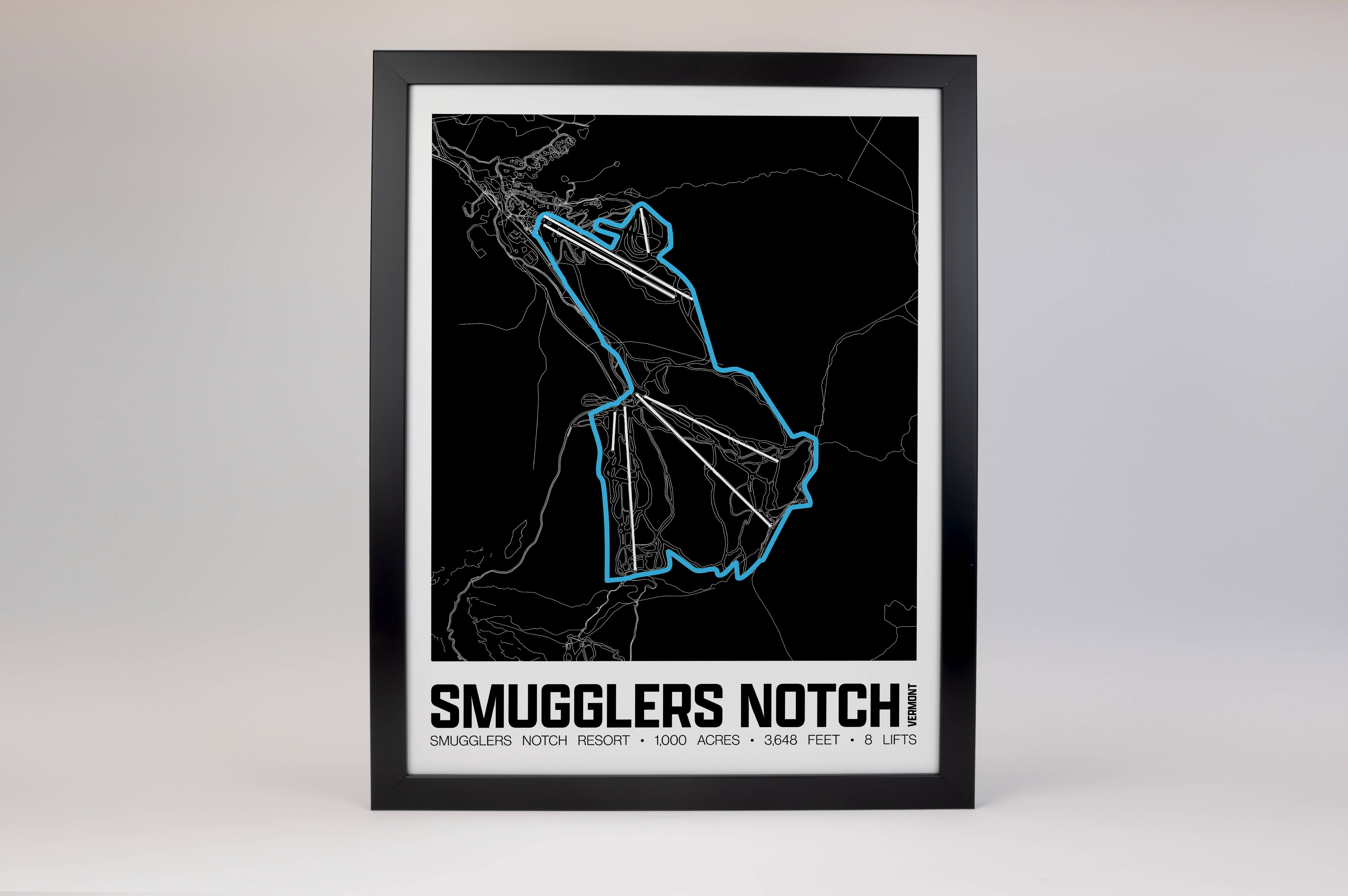 Smugglers Notch Resort Map Poster – Vermont