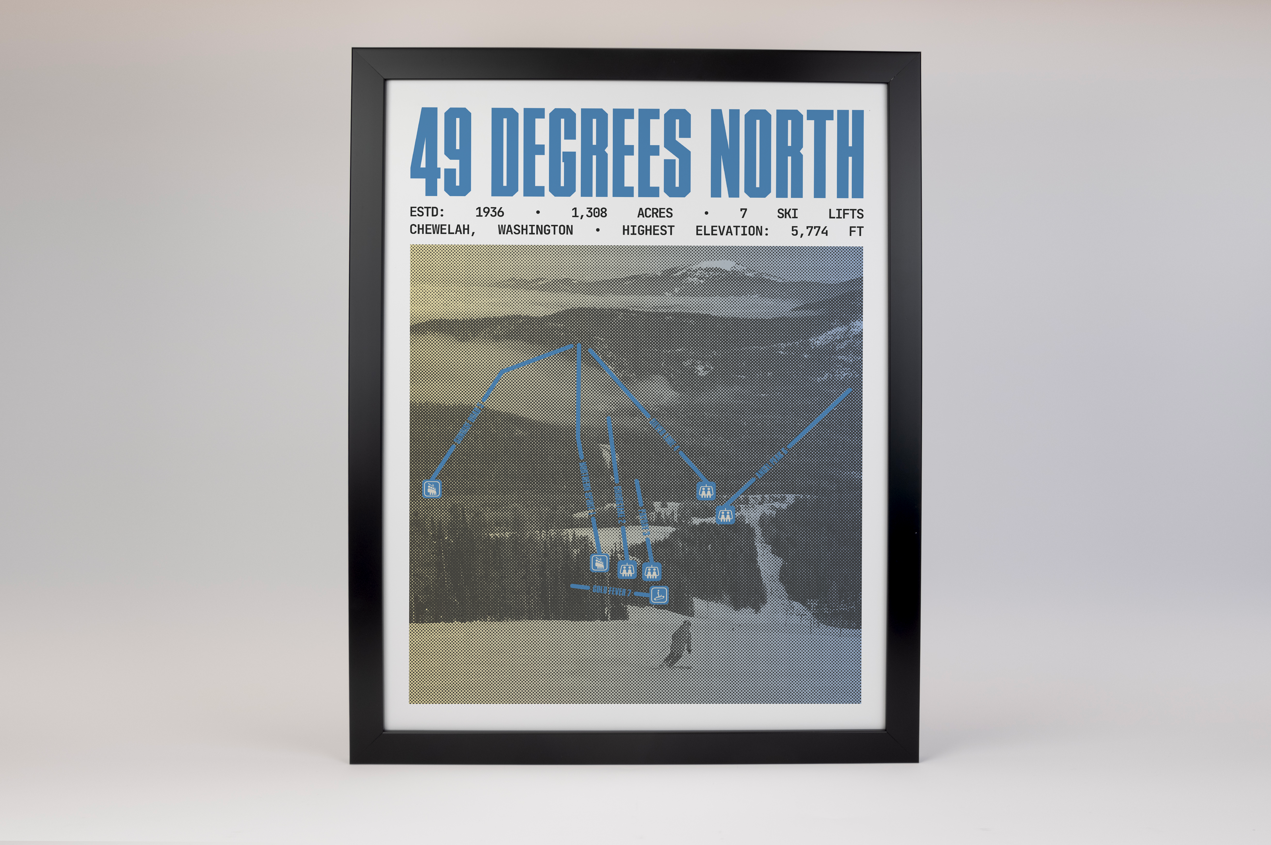 49 Degrees North Mountain Ski Resort Poster