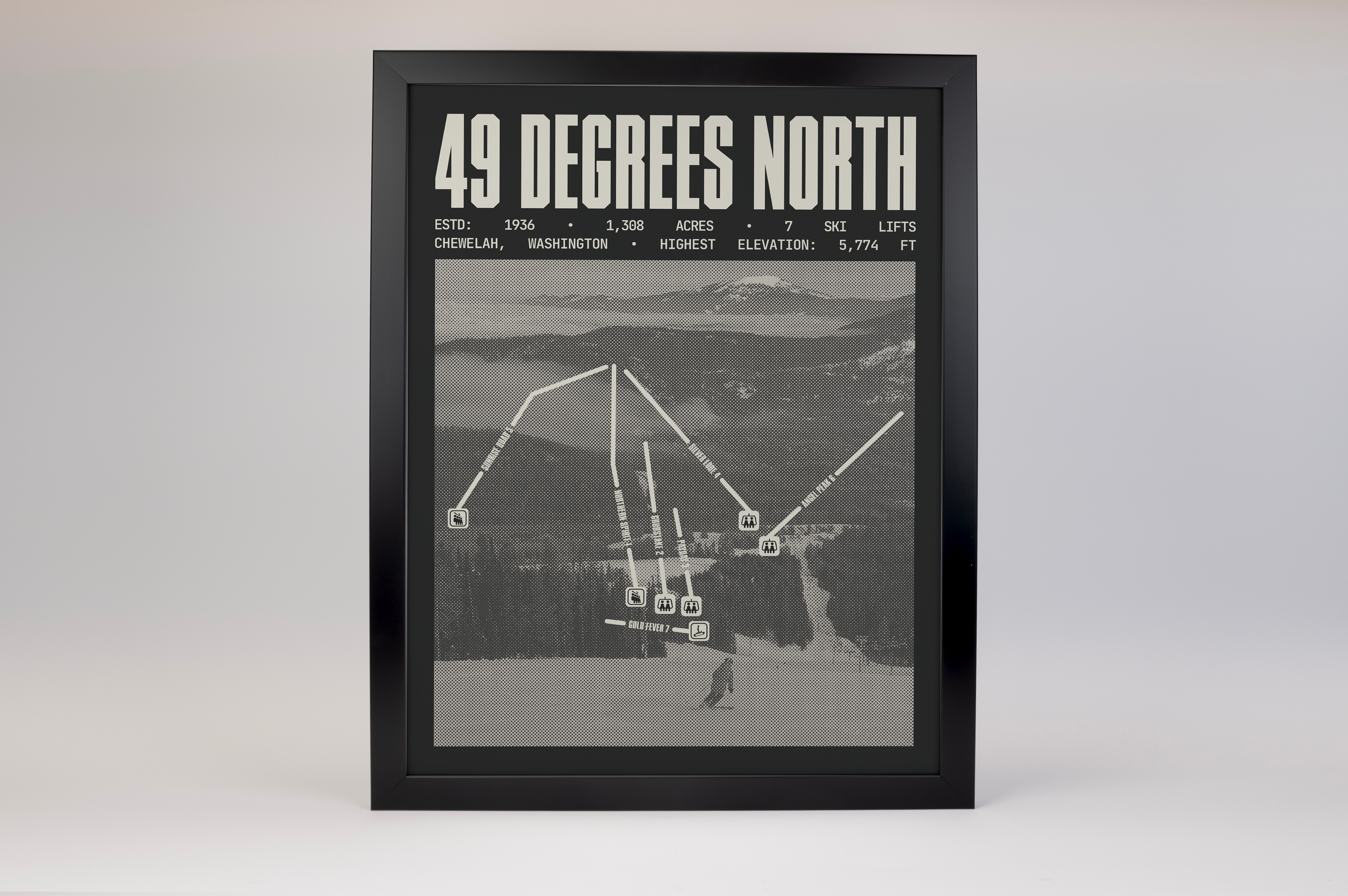 49 Degrees North Mountain Ski Resort Poster