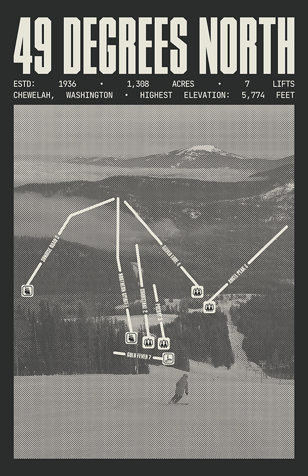 49 Degrees North Mountain Resort Poster