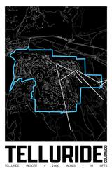 Telluride Resort Map Poster – Colorado