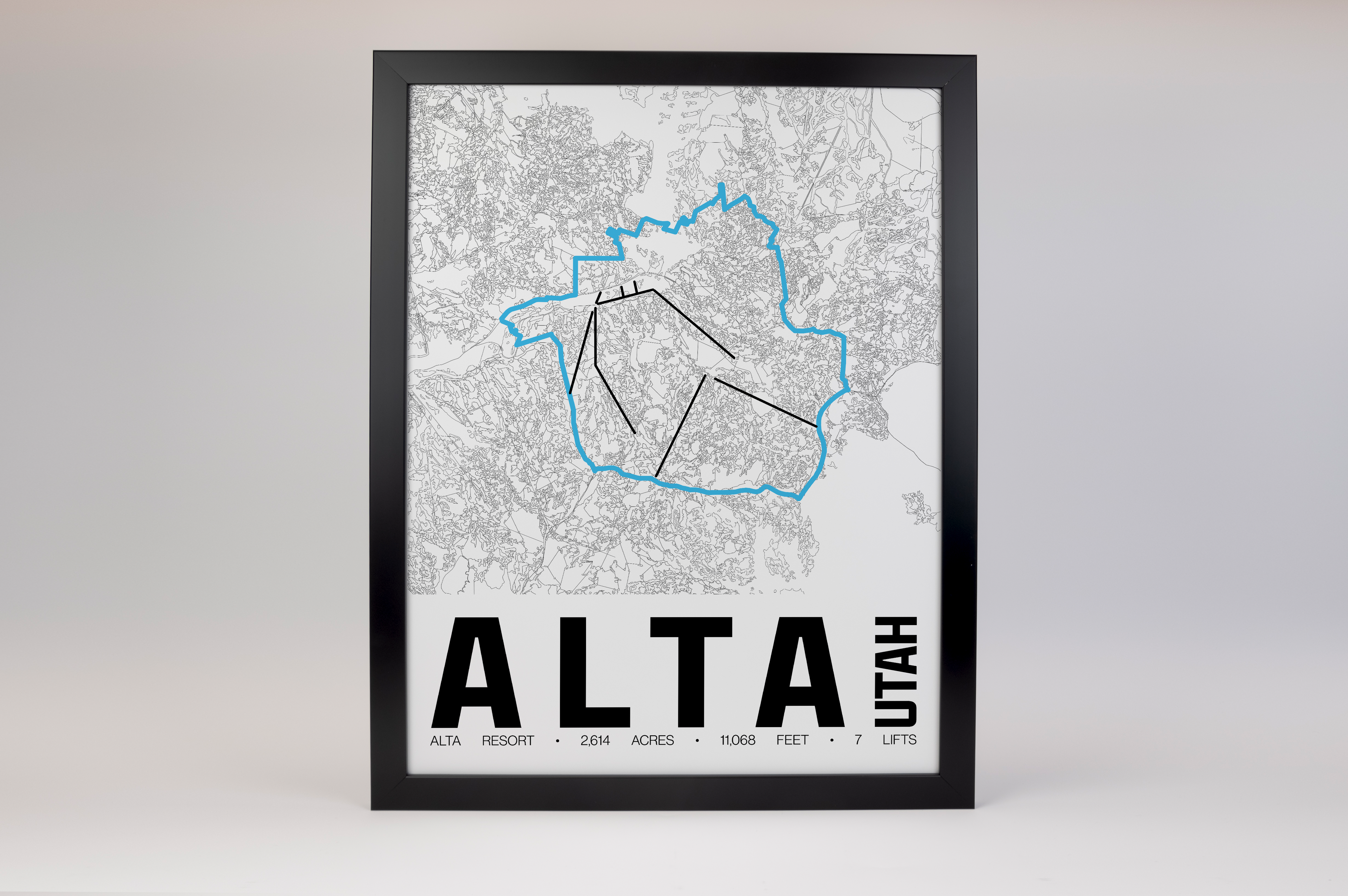 Alta Resort Map Poster – Utah