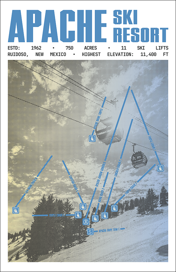 Apache Ski Resort Poster