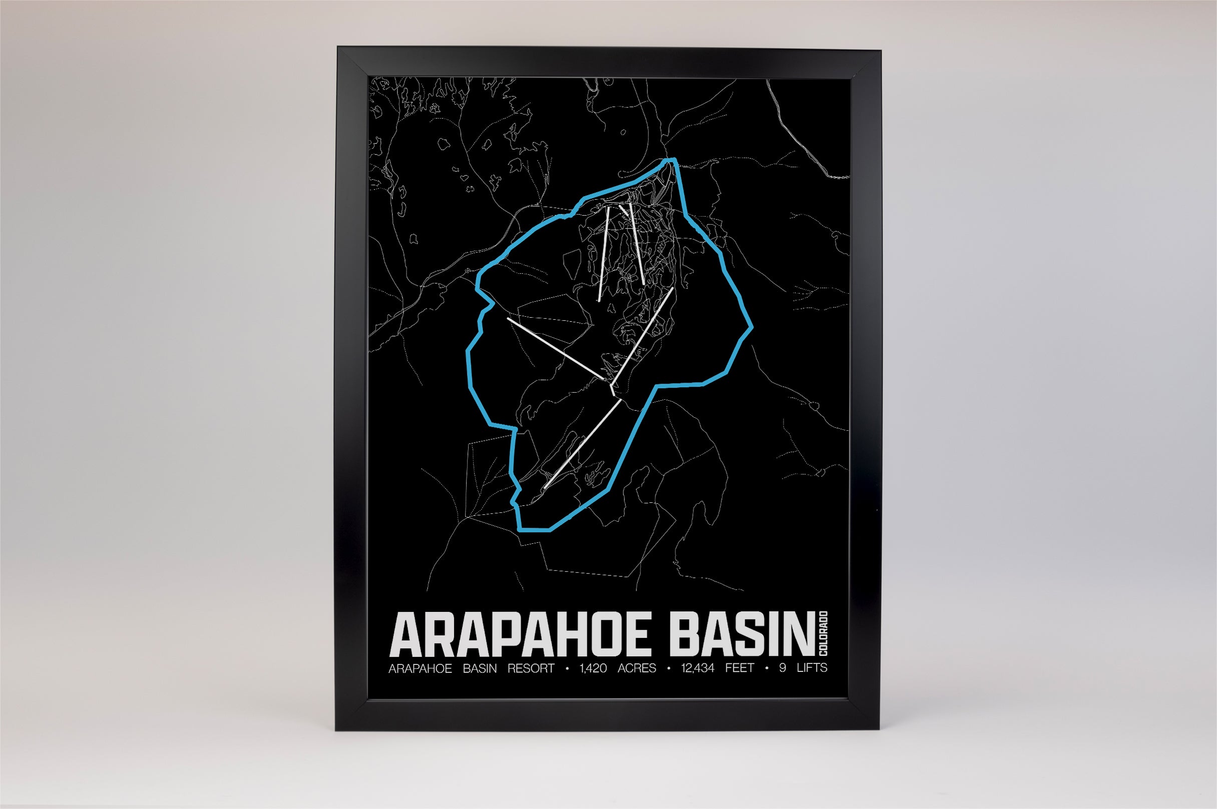 Arapahoe Basin Resort Map Poster – Colorado