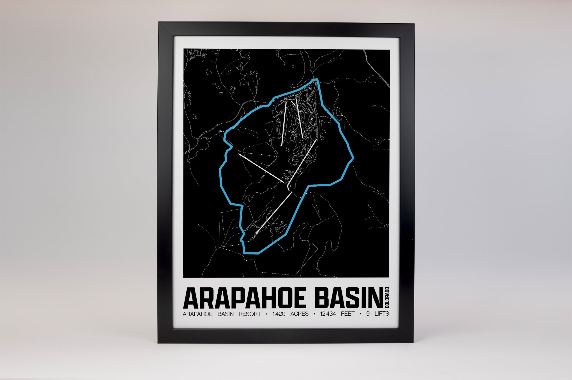Arapahoe Basin Resort Map Poster – Colorado