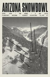 Arizona Snowbowl Ski Resort Poster
