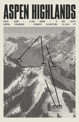 Aspen Highlands Ski Resort Poster