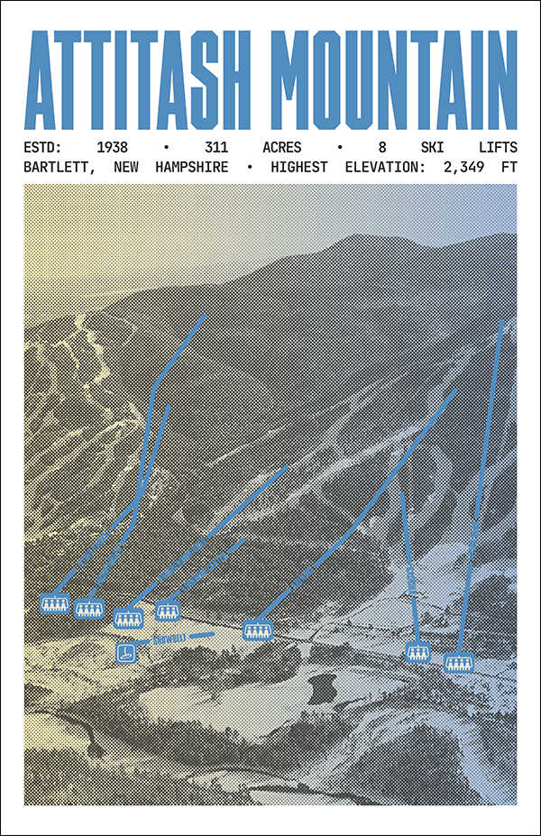 Attitash Mountain Ski Resort Poster
