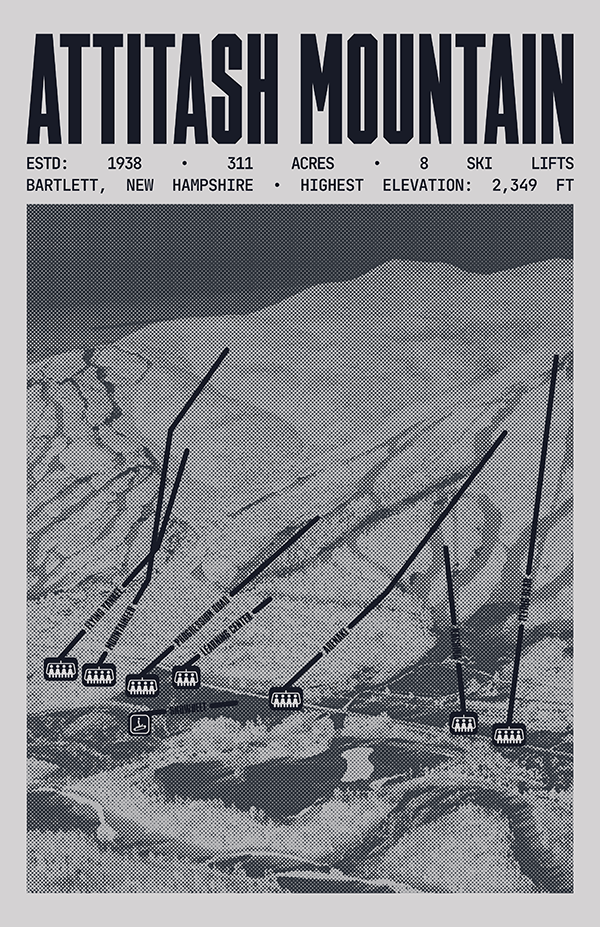 Attitash Mountain Ski Resort Poster