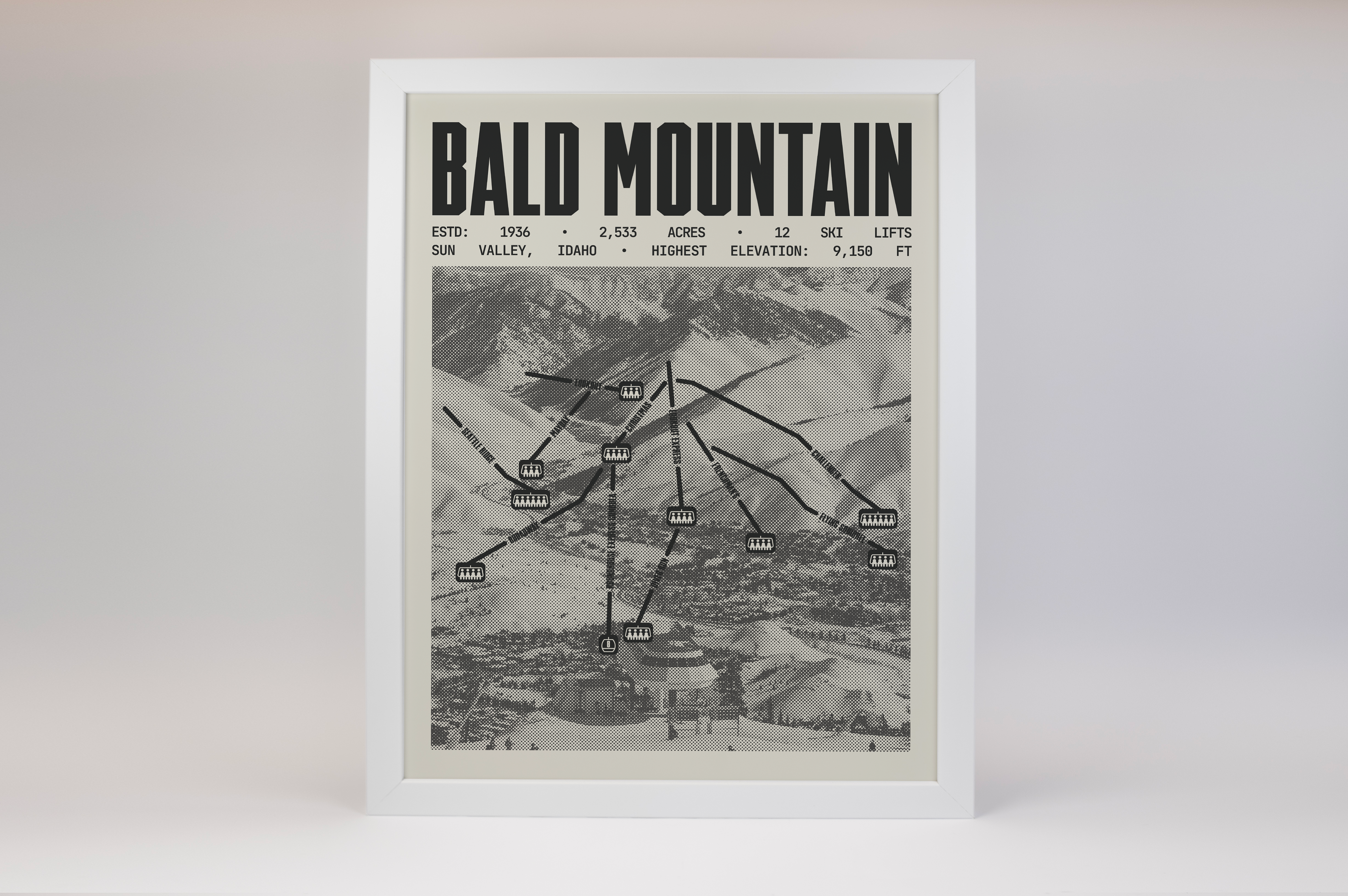 Bald Mountain - Sun Valley Ski Resort Poster