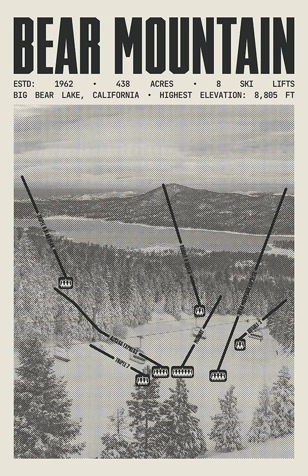 Bear Mountain - Big Bear Lake Ski Resort Poster
