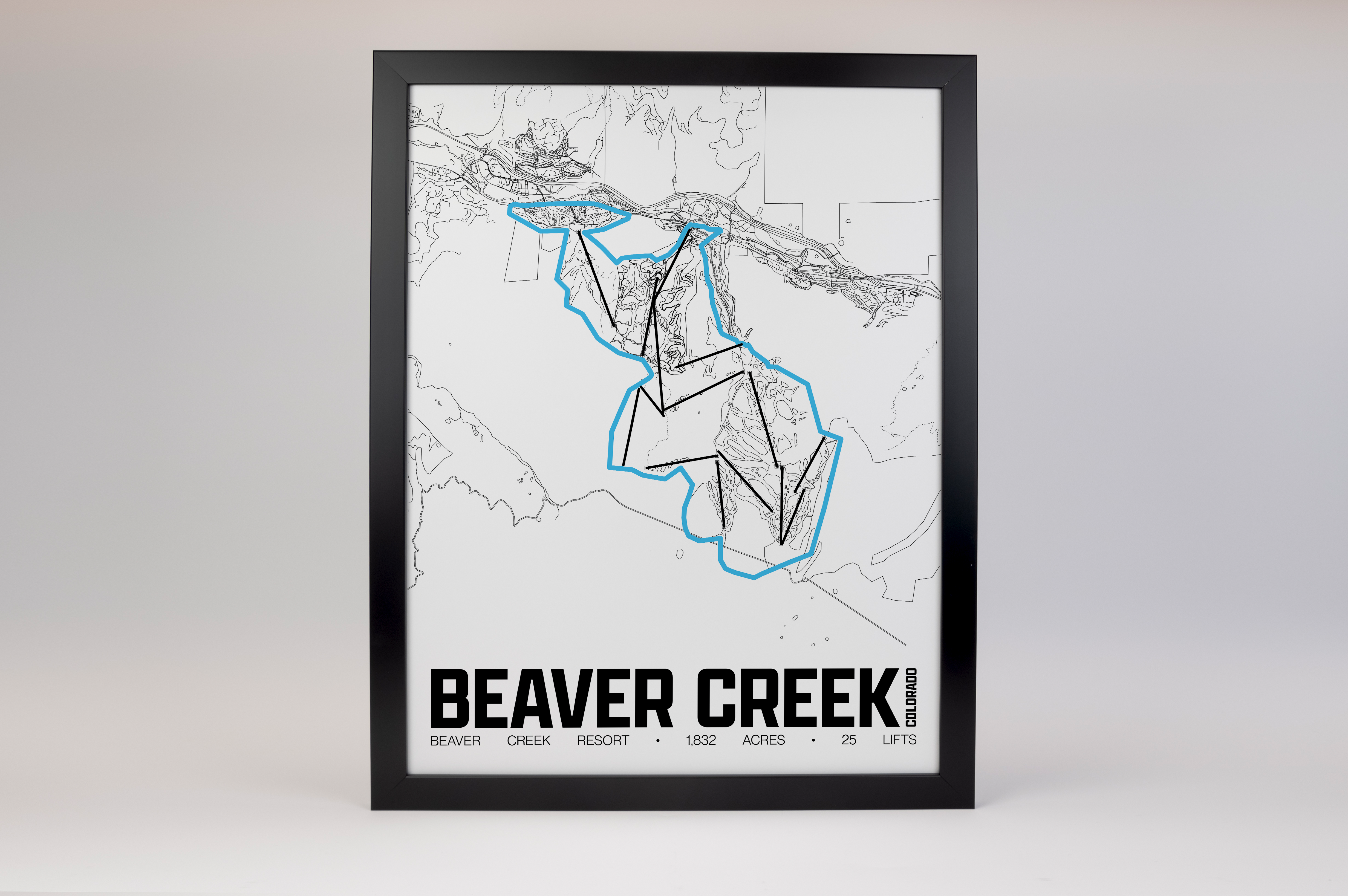Beaver Creek Resort Map Poster – Colorado