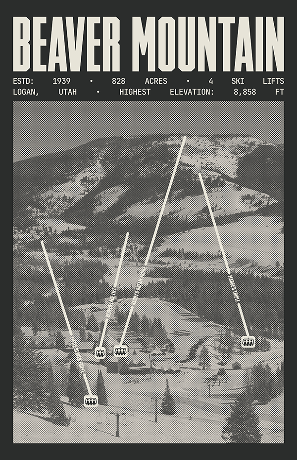 Beaver Mountain Ski Resort Poster