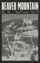 Beaver Mountain Ski Resort Poster