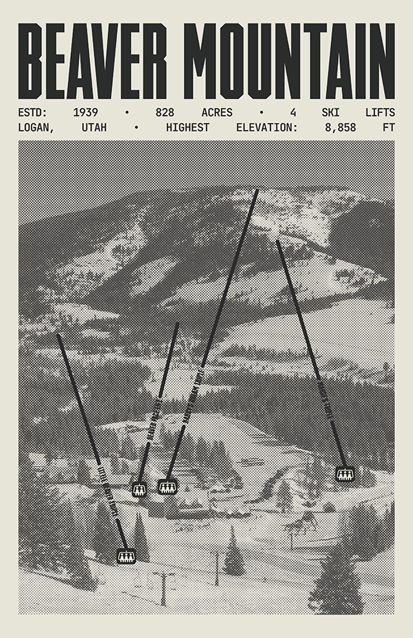 Beaver Mountain Ski Resort Poster