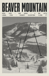 Beaver Mountain Ski Resort Poster