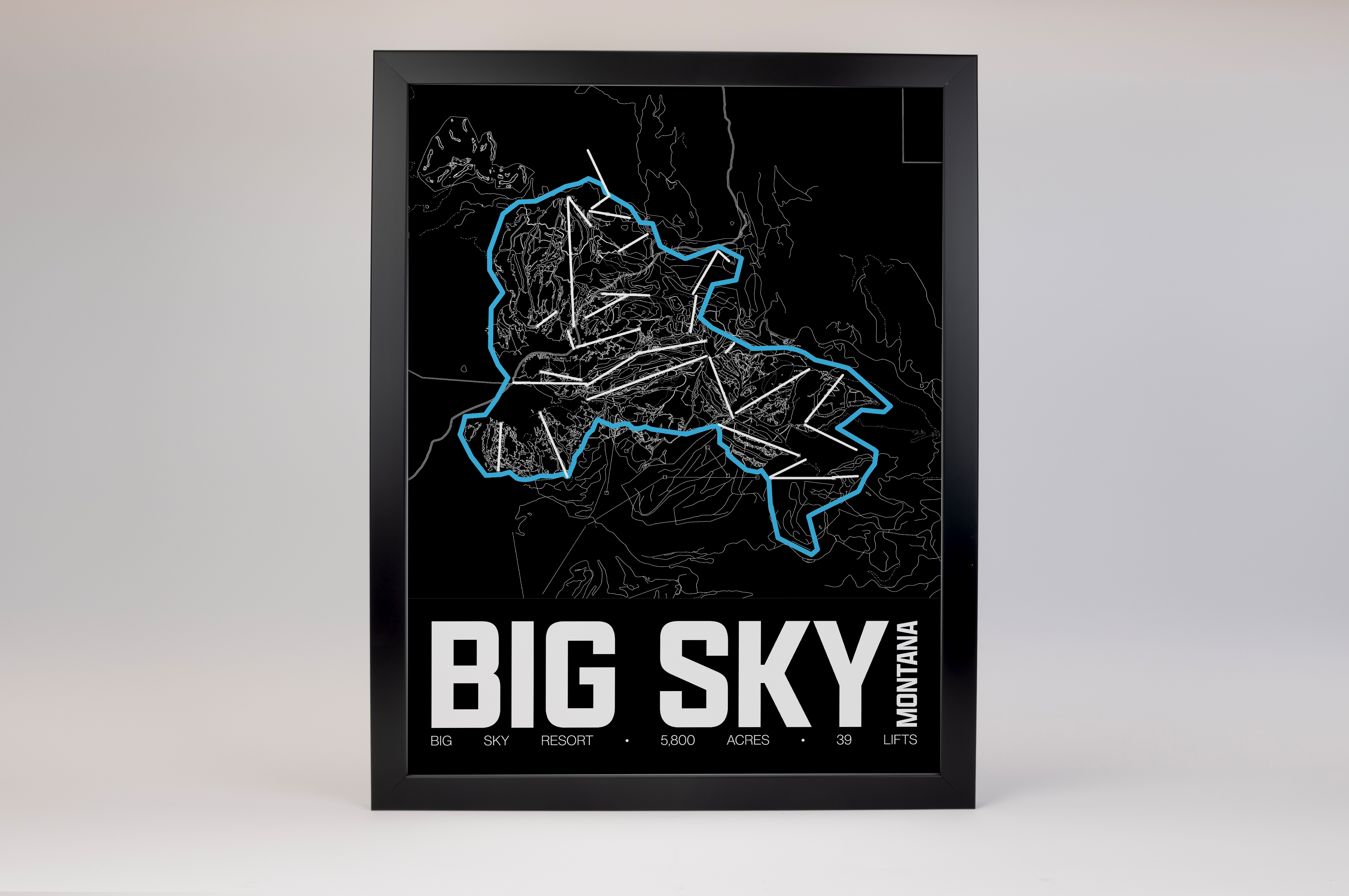 Big Sky Resort Map Poster – Montana