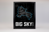 Big Sky Resort Map Poster – Montana
