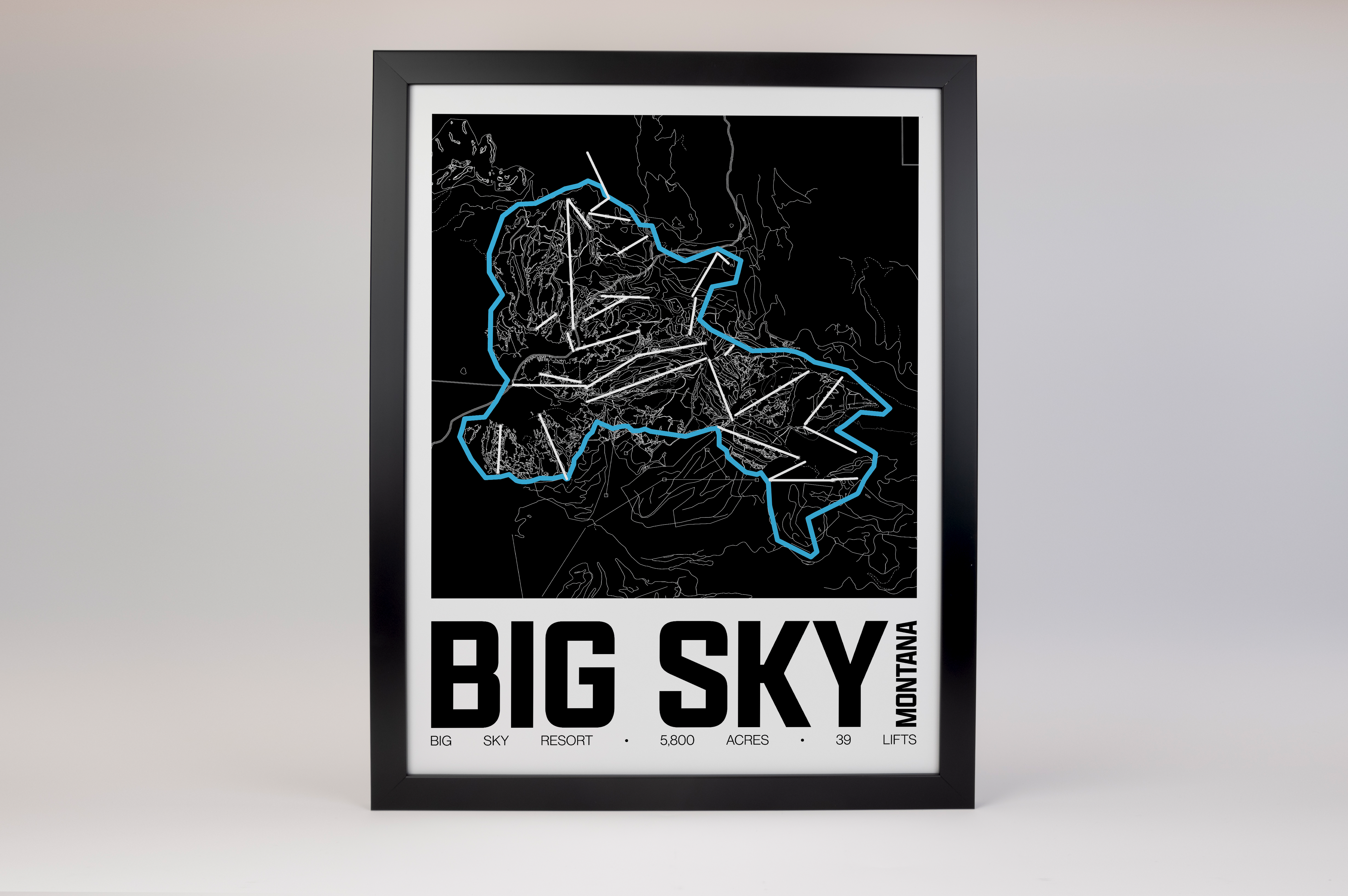 Big Sky Resort Map Poster – Montana