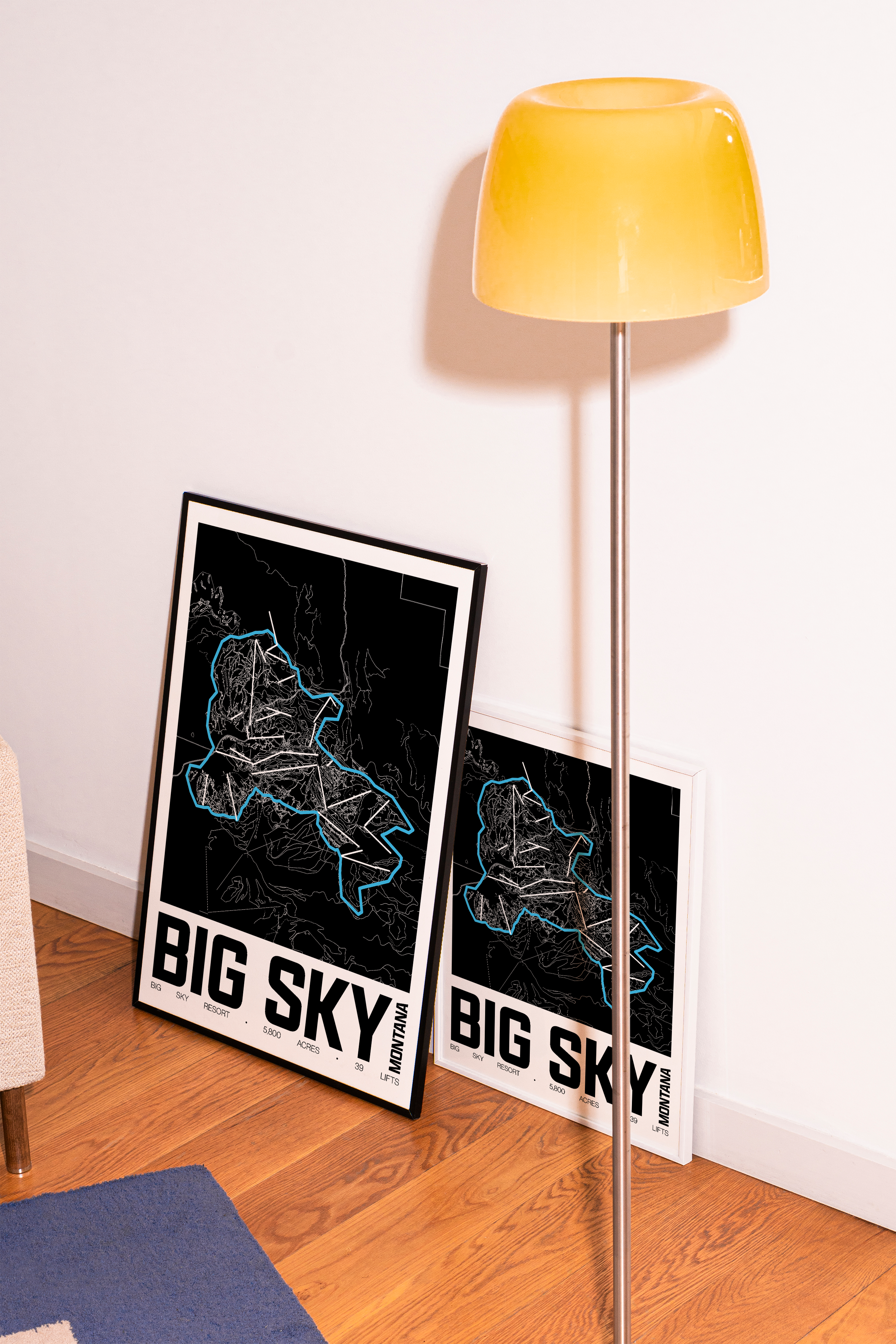 Big Sky Resort Map Poster – Montana