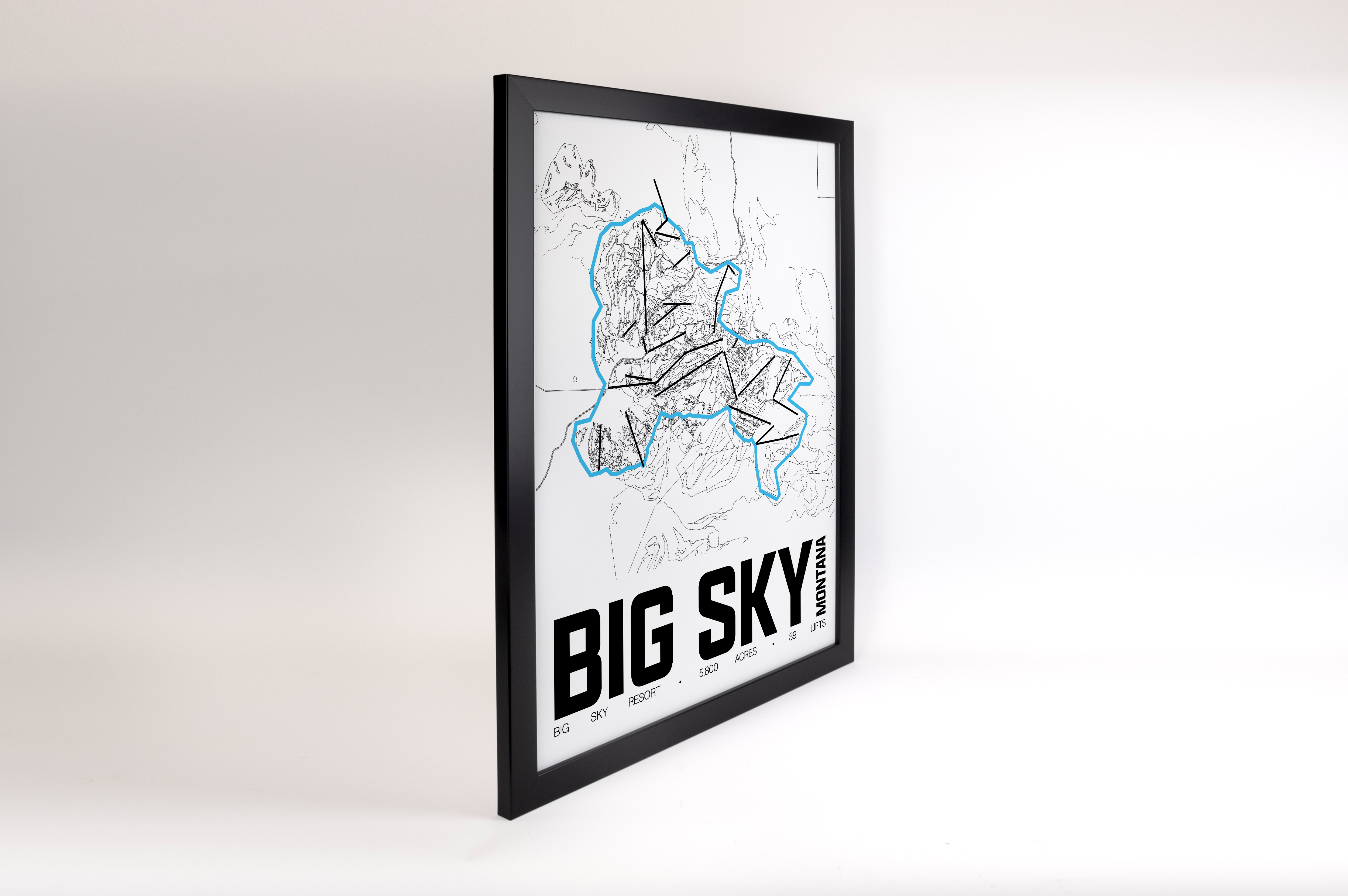 Big Sky Resort Map Poster – Montana