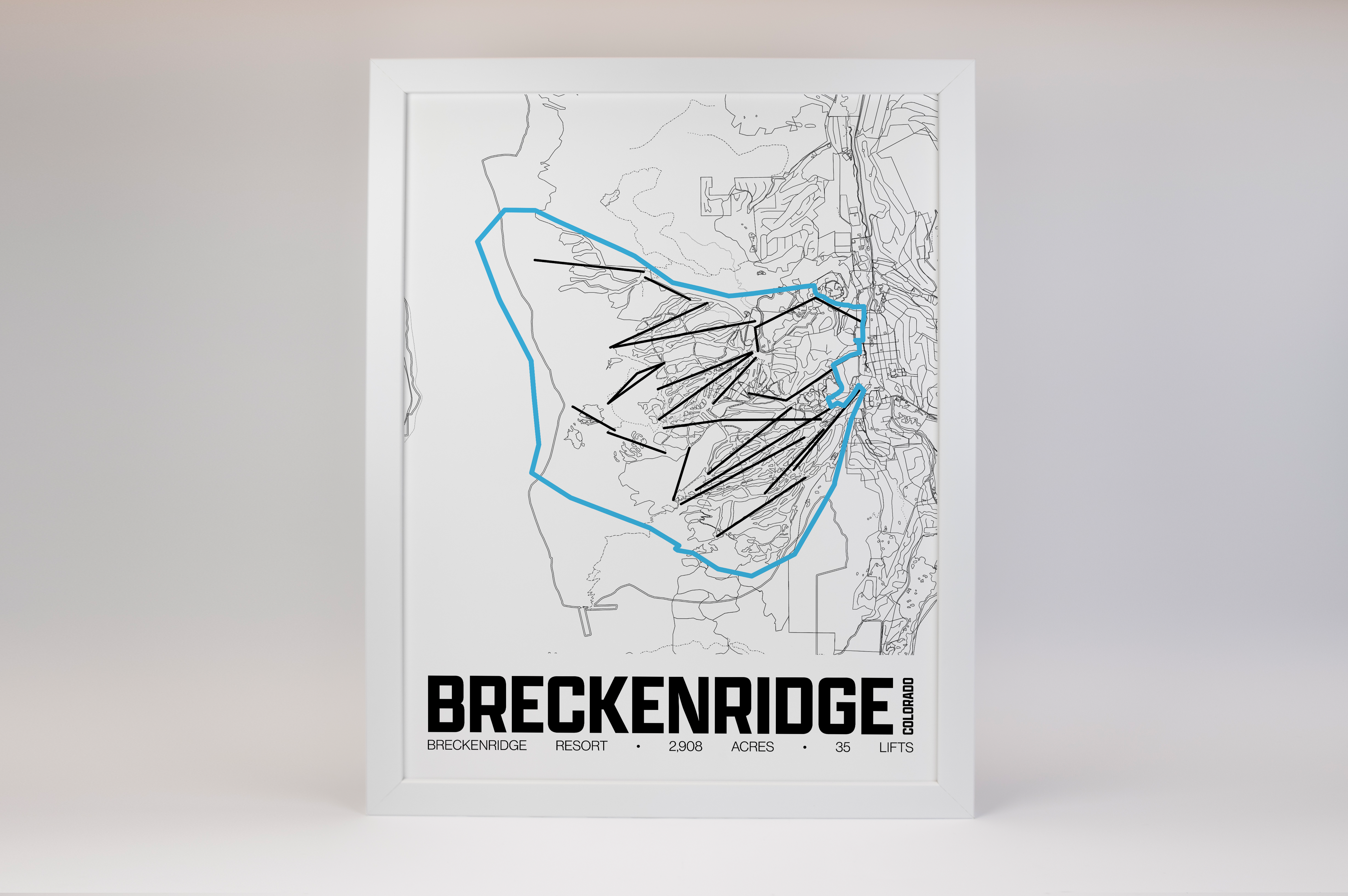 Breckenridge Resort Map Poster – Colorado