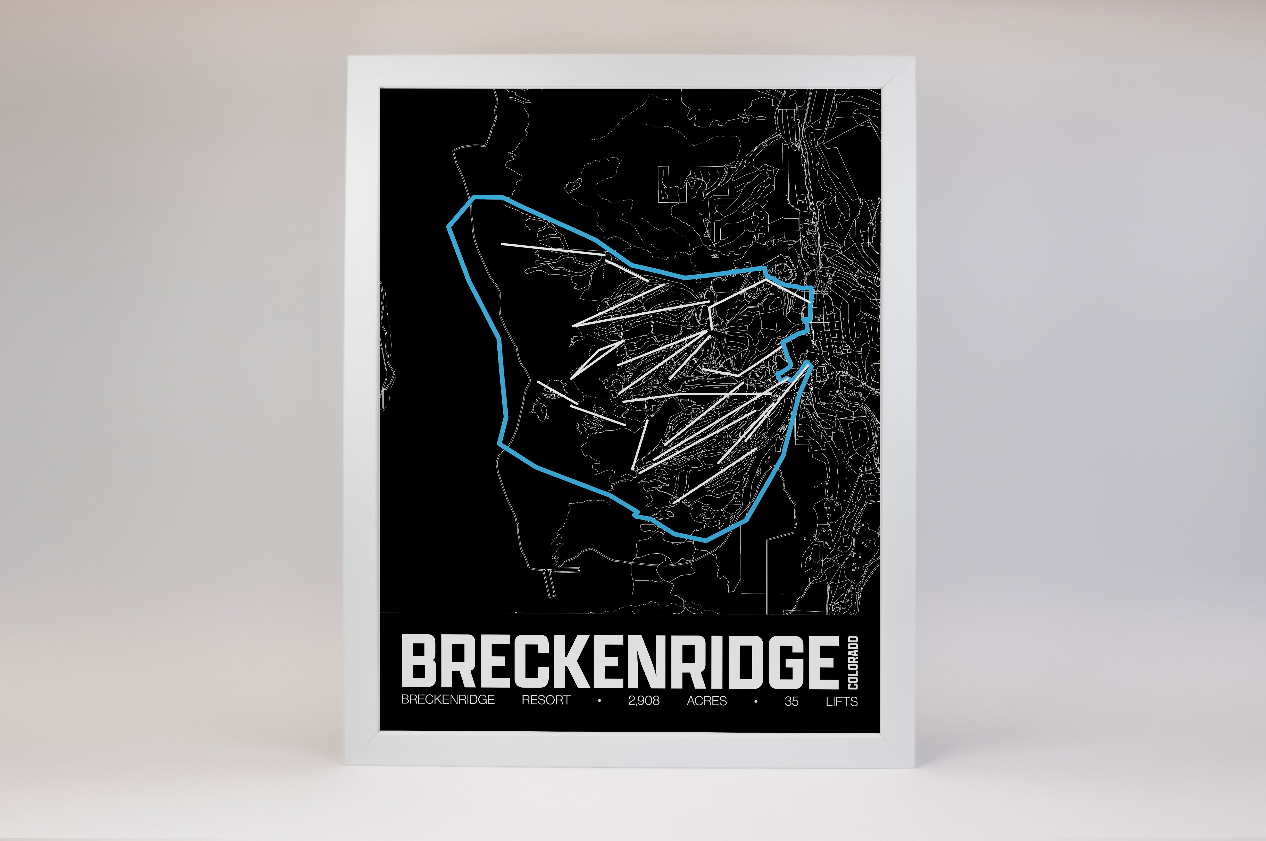 Breckenridge Resort Map Poster – Colorado