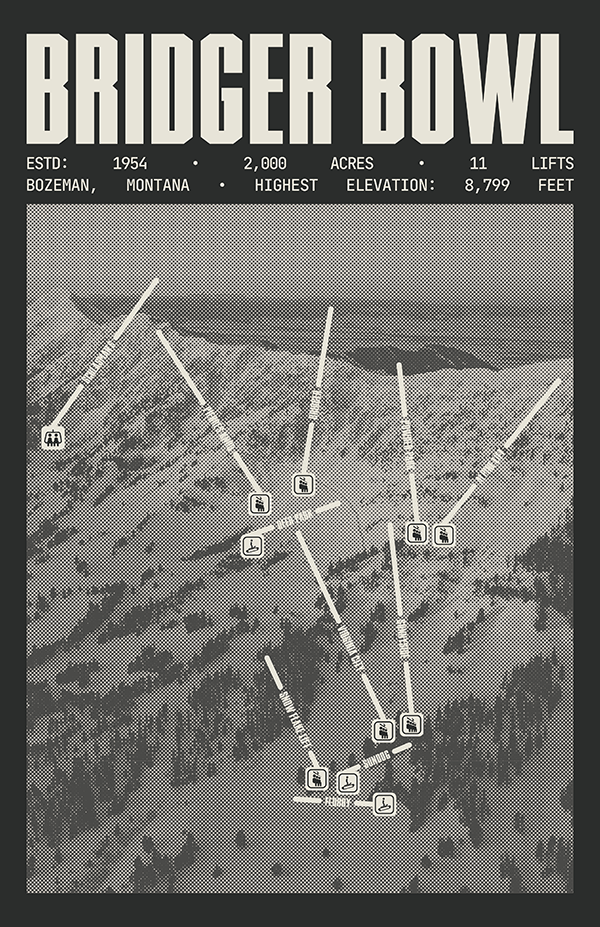 Bridger Bowl Resort Poster