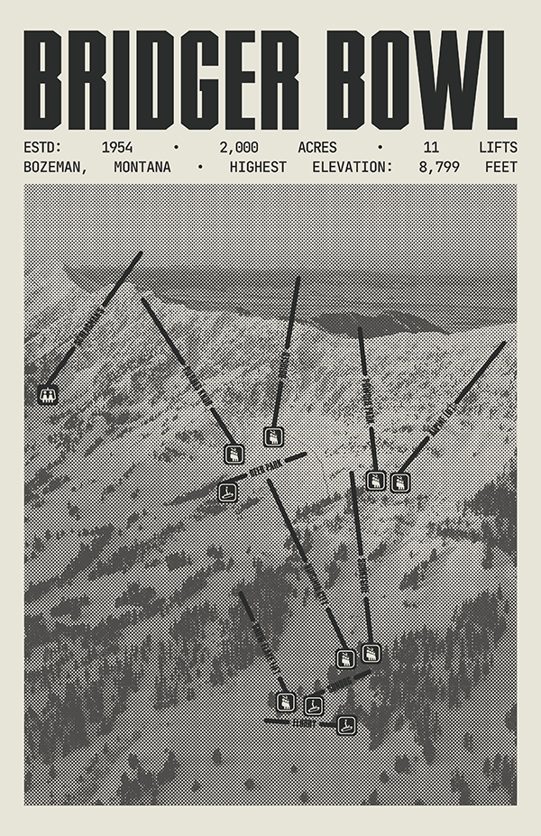 Bridger Bowl Resort Poster