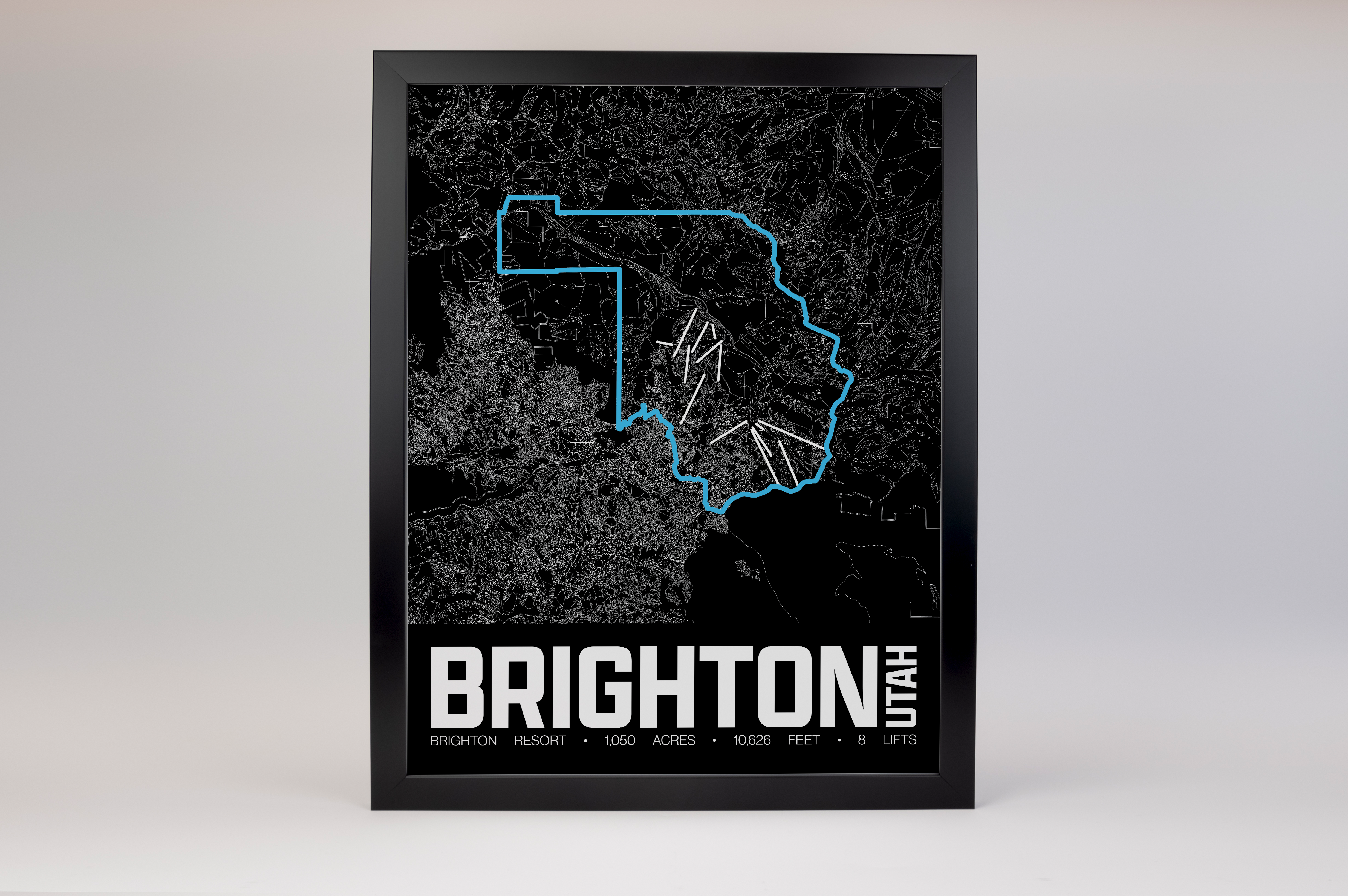 Brighton Resort Map Poster – Utah