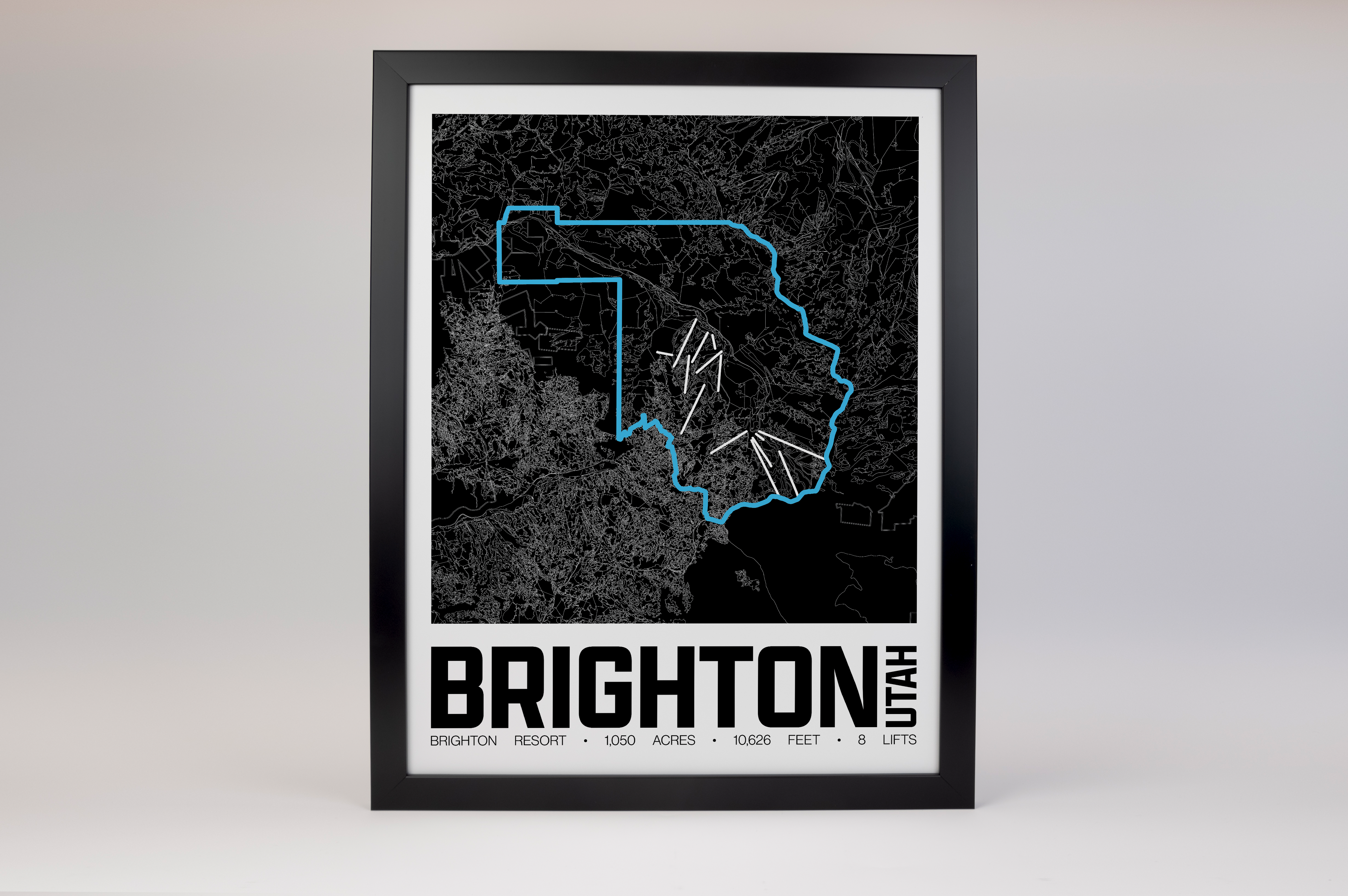Brighton Resort Map Poster – Utah