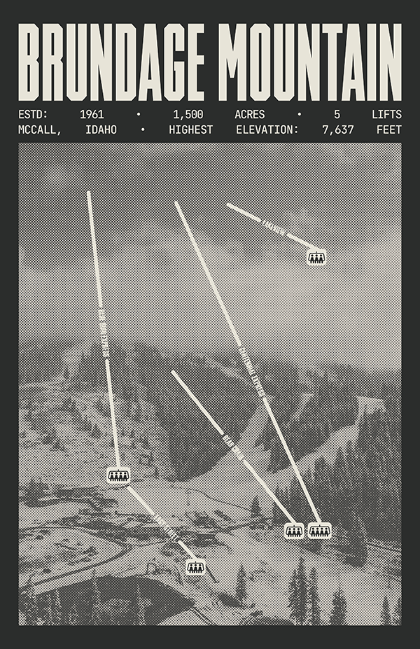 Brundage Mountain Resort Poster