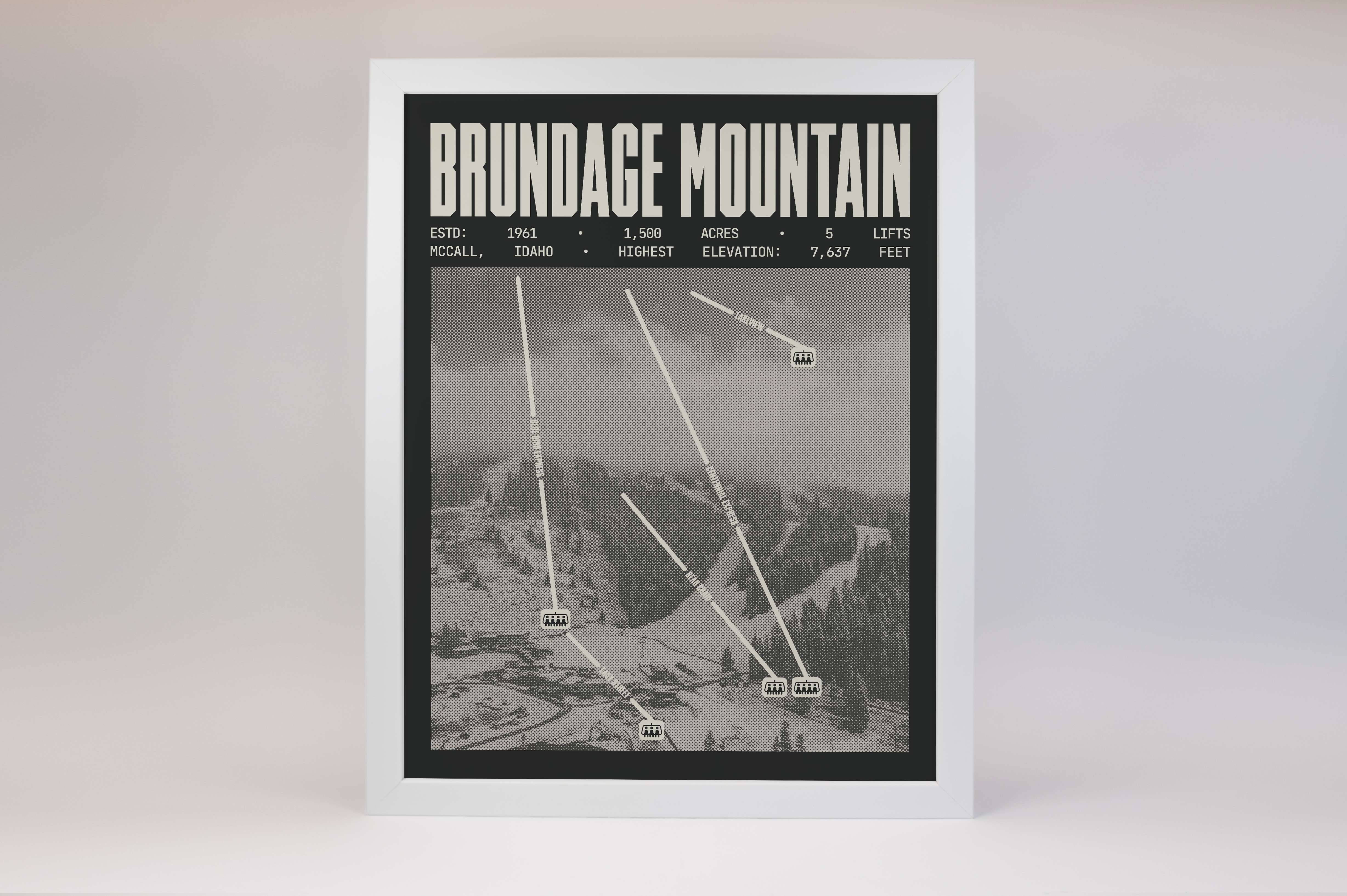 Brundage Mountain Resort Poster