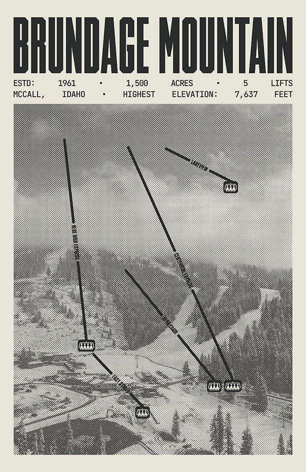 Brundage Mountain Resort Poster