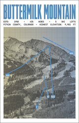 Buttermilk Mountain Ski Resort Poster