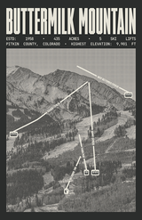 Buttermilk Mountain Ski Resort Poster