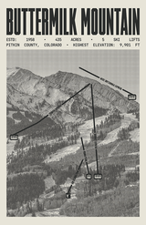 Buttermilk Mountain Ski Resort Poster