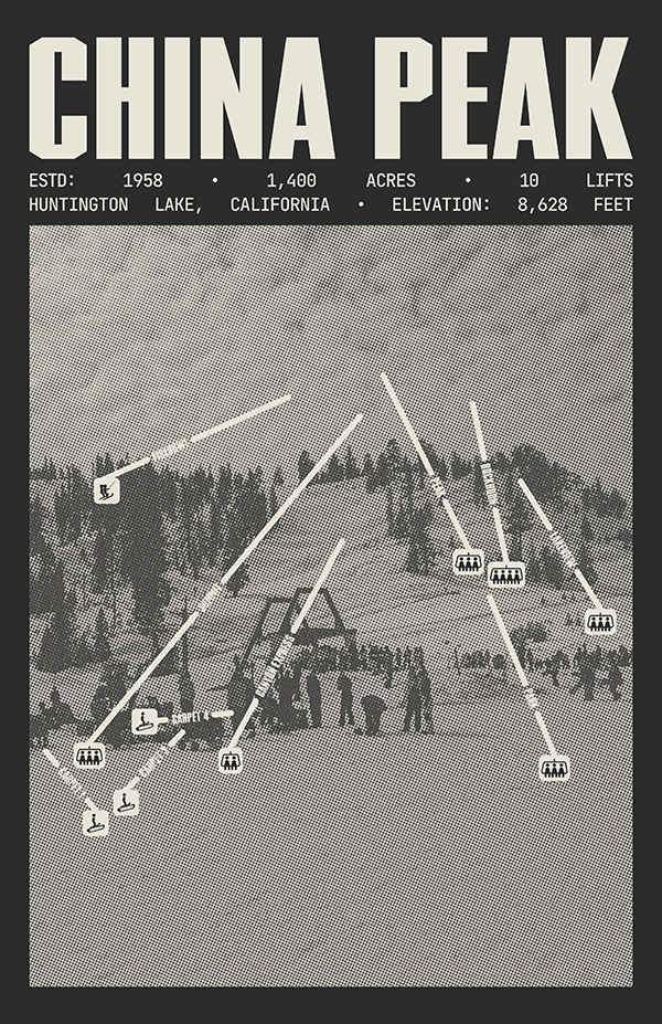 China Peak Ski Ranch Resort Poster