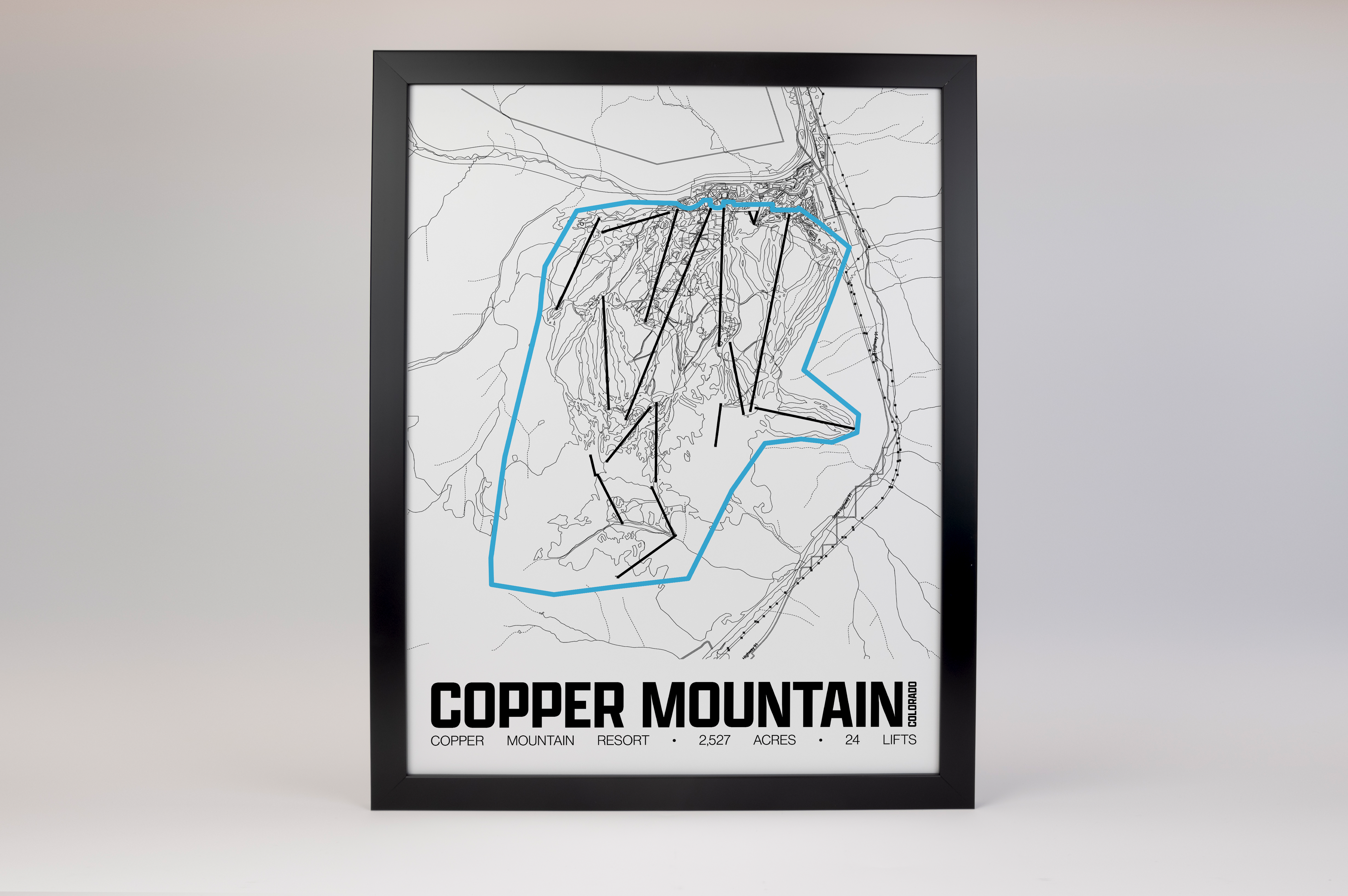Copper Mountain Resort Map Poster – Colorado