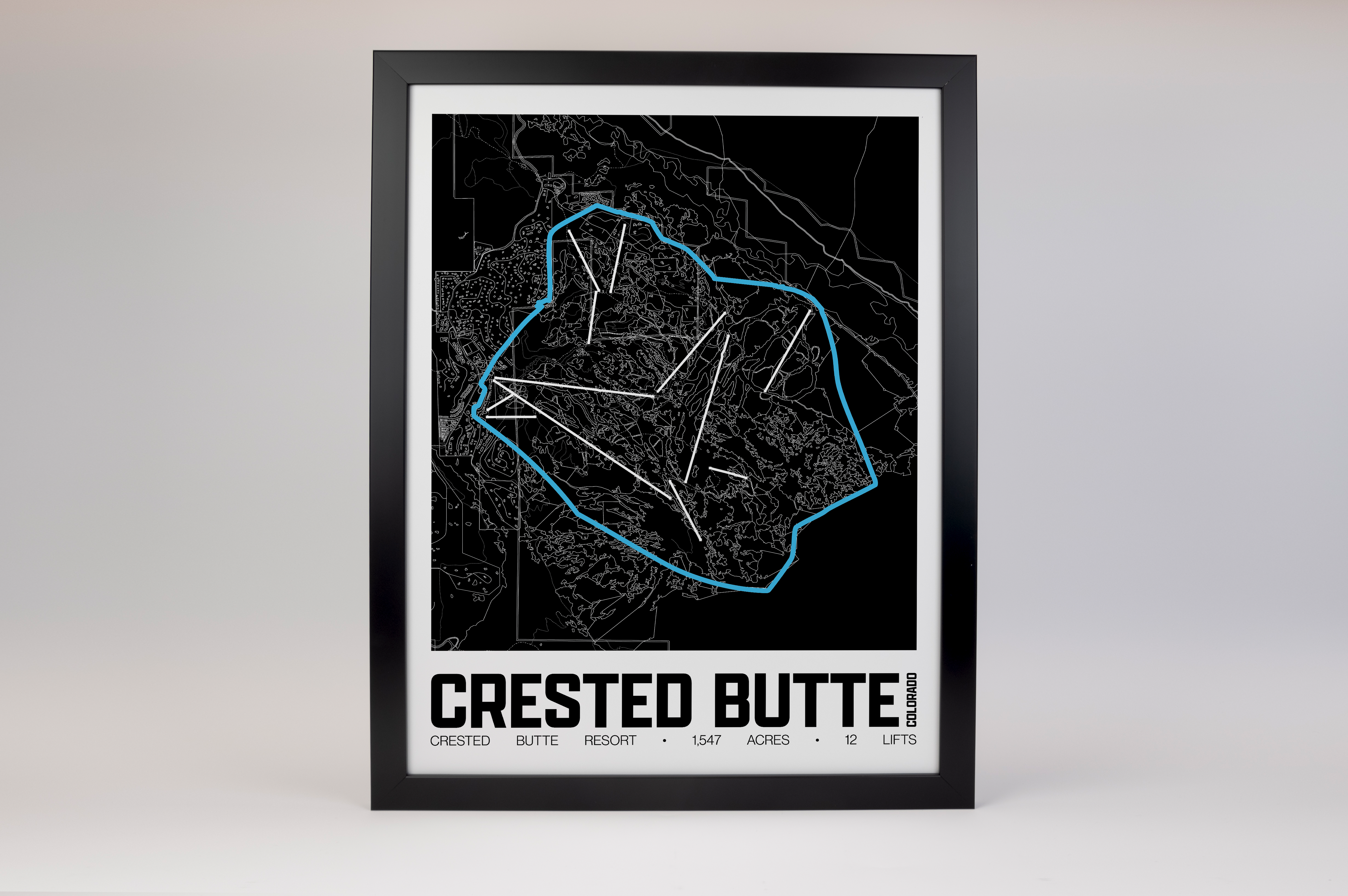 Crested Butte Resort Map Poster – Colorado