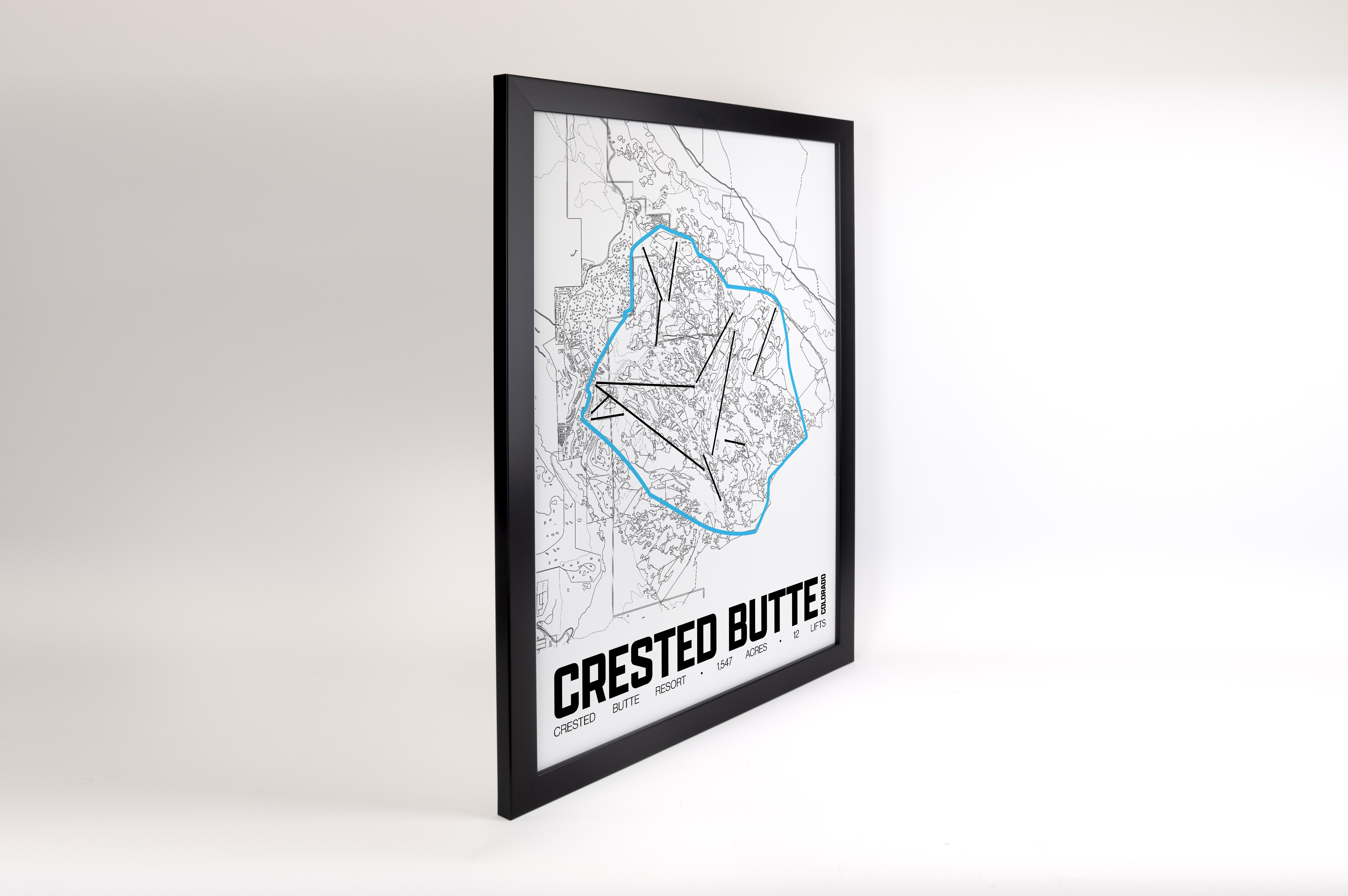 Crested Butte Resort Map Poster – Colorado