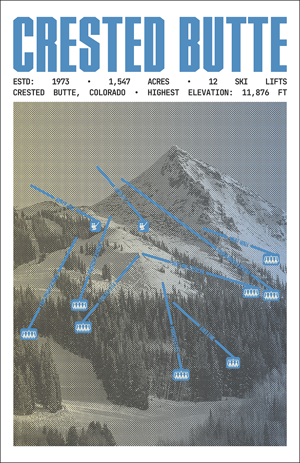 Crested Butte Ski Resort Poster