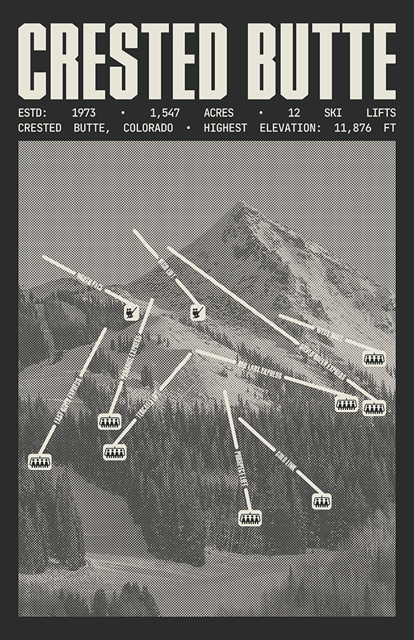 Crested Butte Ski Resort Poster