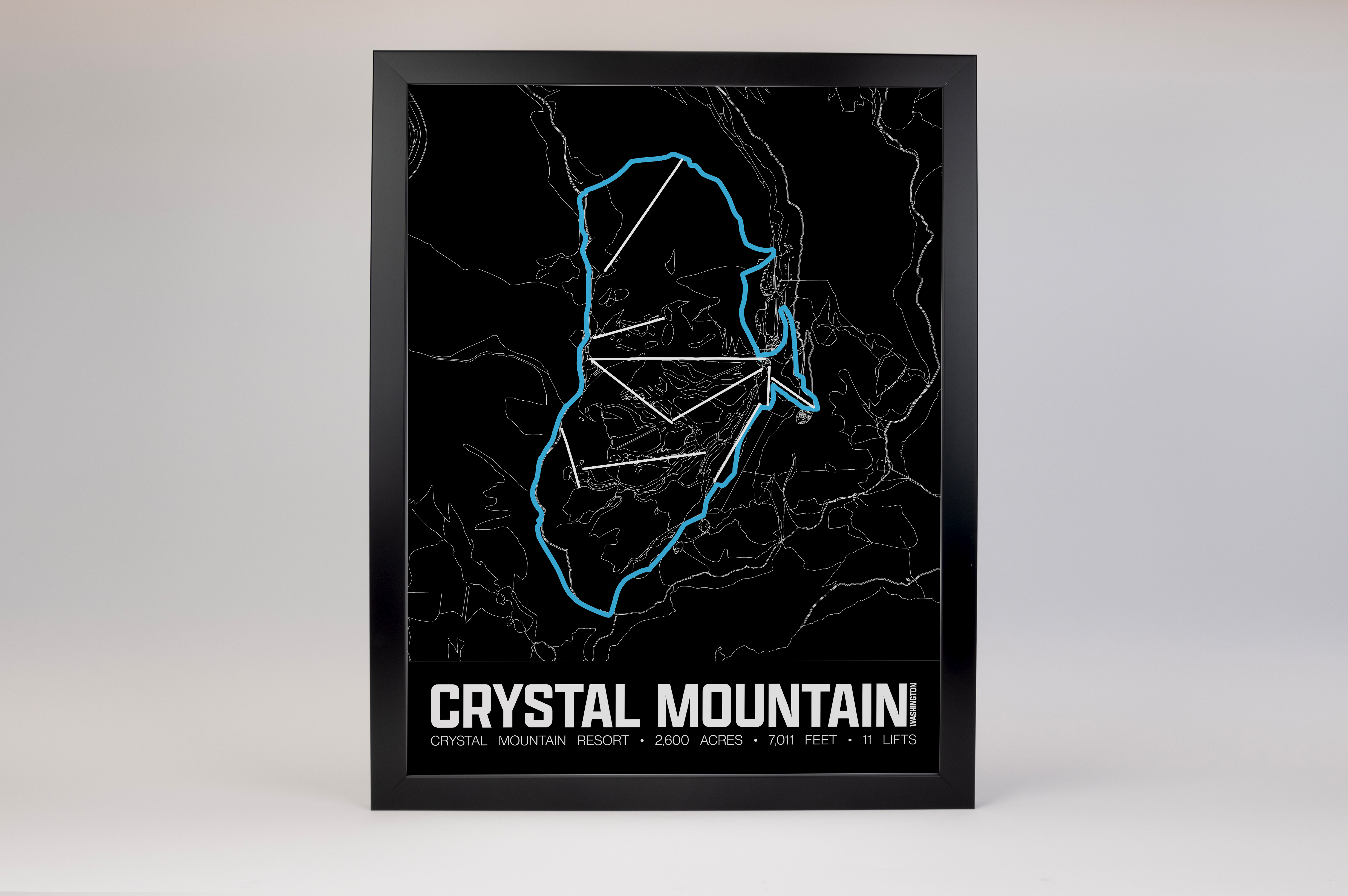 Crystal Mountain Resort Map Poster – Washington