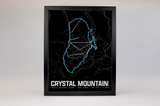 Crystal Mountain Resort Map Poster – Washington