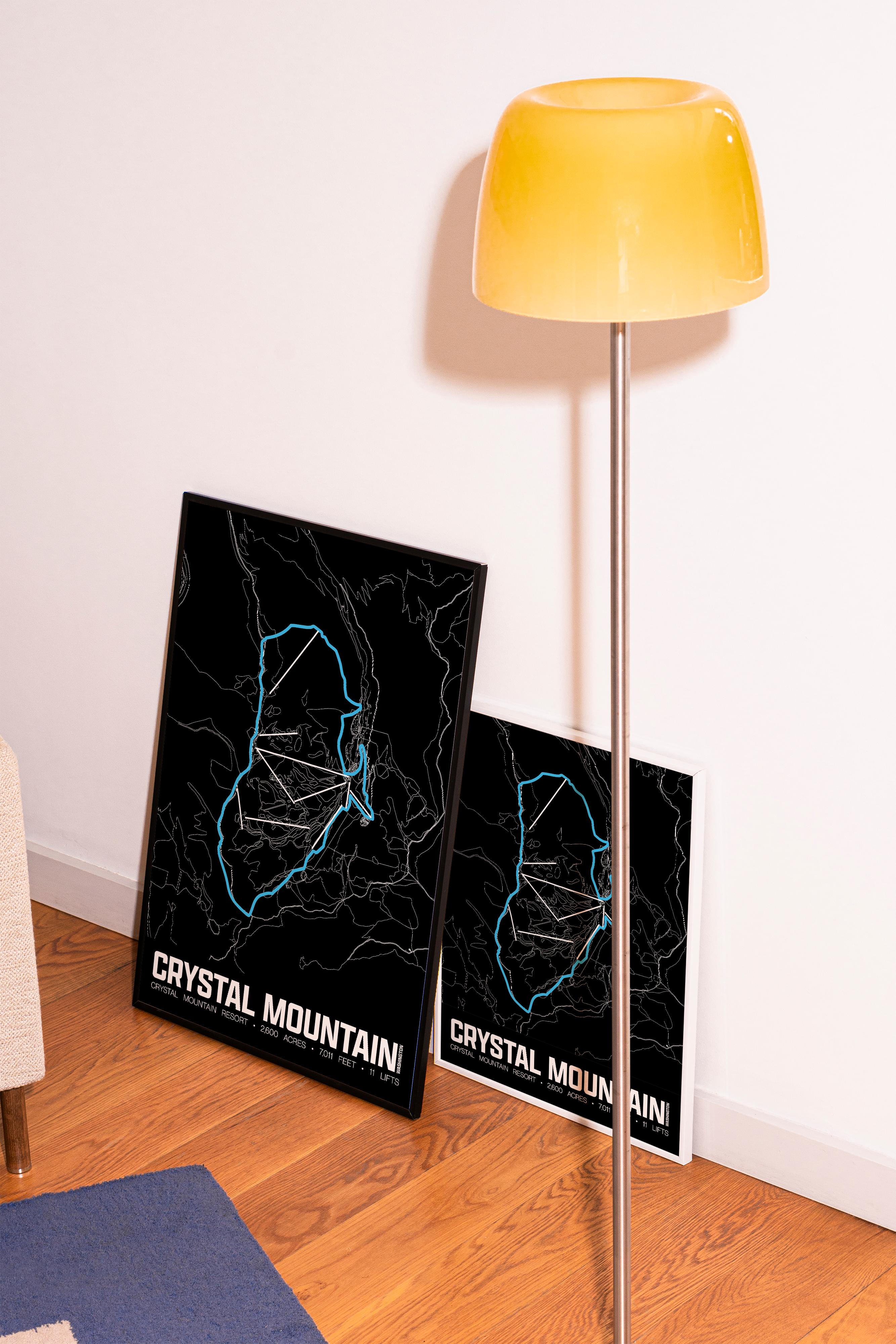 Crystal Mountain Resort Map Poster – Washington