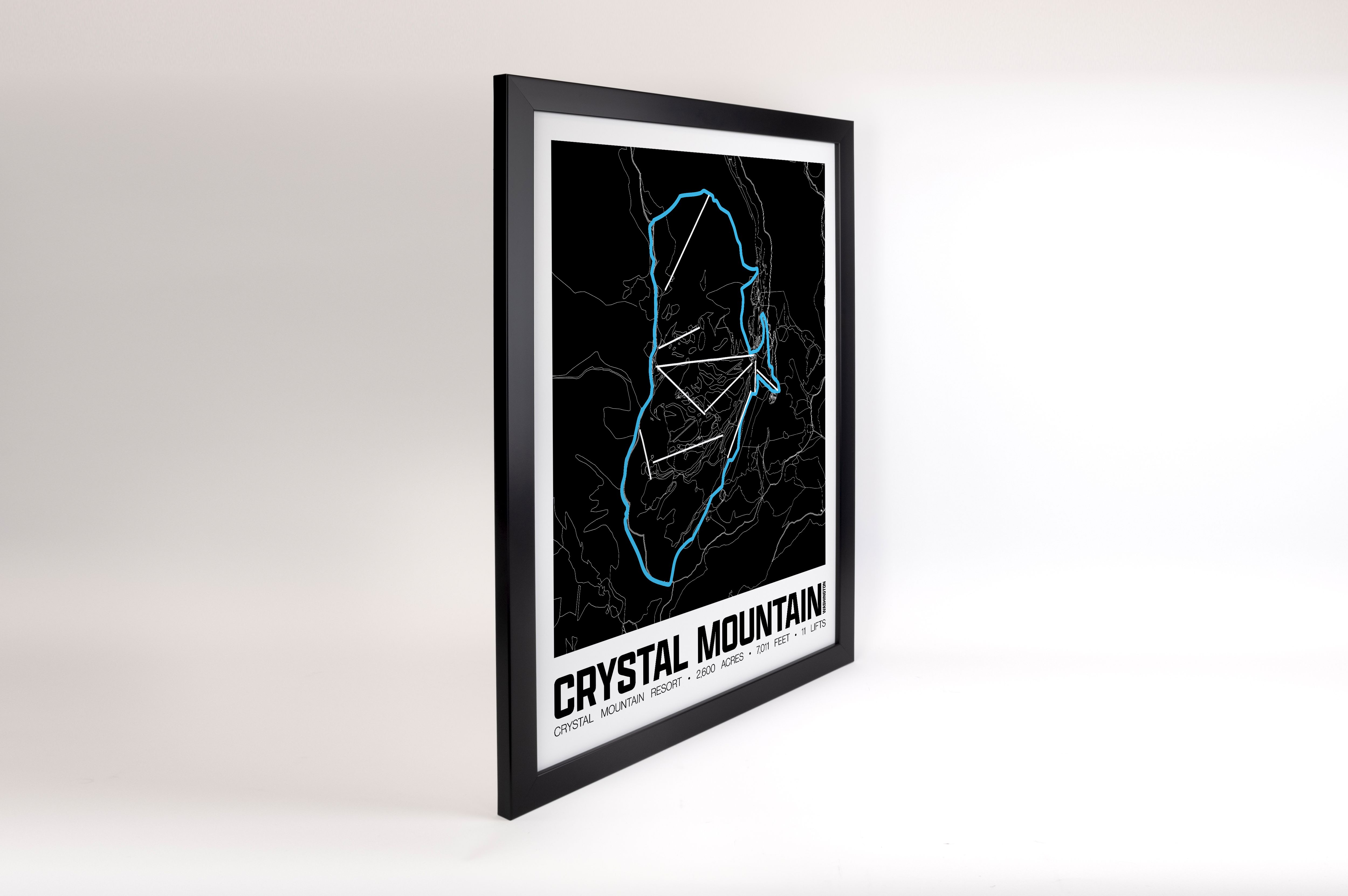Crystal Mountain Resort Map Poster – Washington